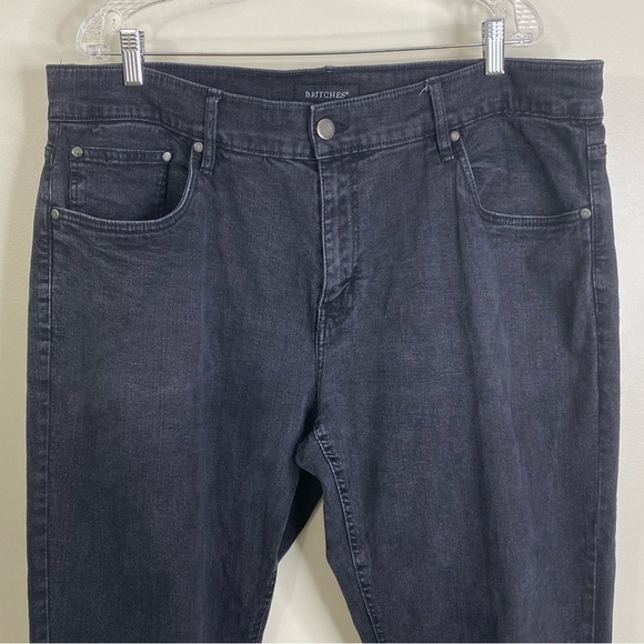 BRITCHES MENS FADED BLACK JEANS ZIP CLOSURE 98% COTTON 38W, 36L - Picture 5 of 15